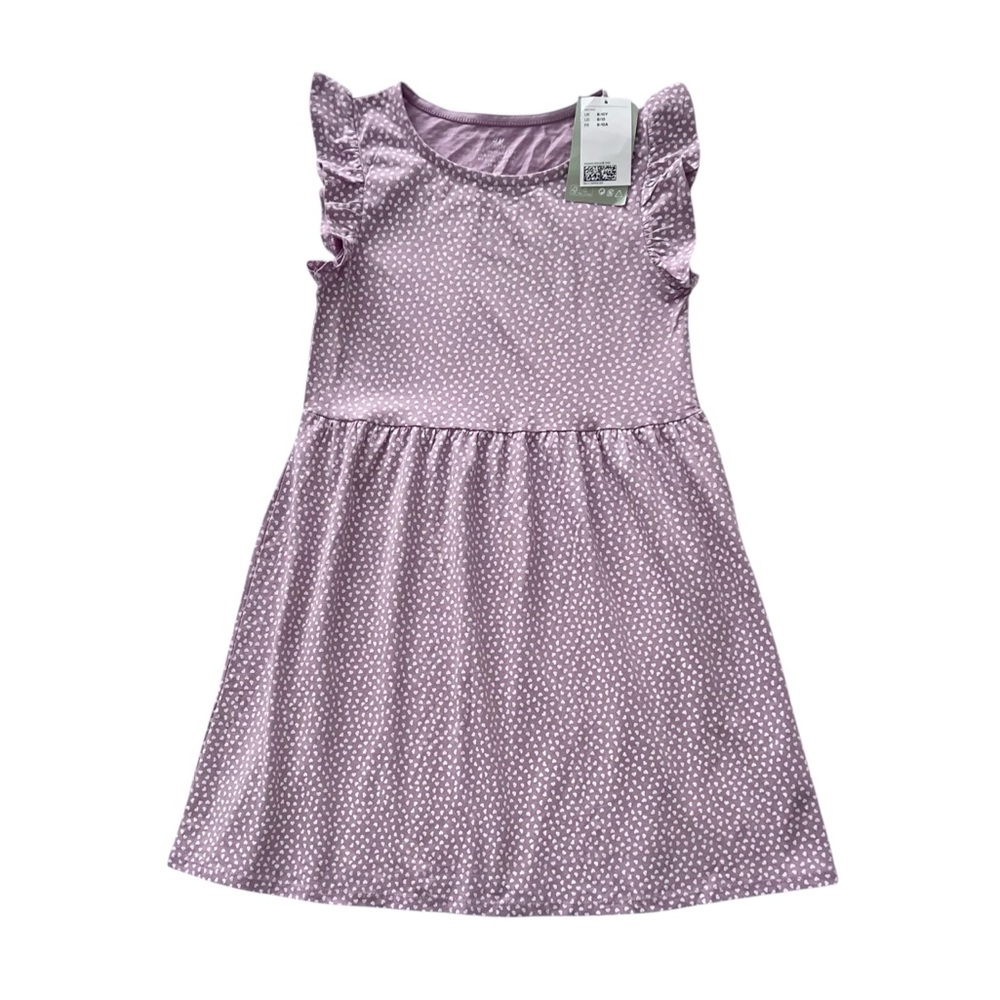 H&M girls size 8-10 printed heart dress